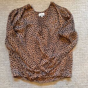 Heartloom Leopard Print Blouse in Brown
